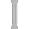 Ekena Millwork 10"W x 48"H Corner Newel Post with Panel, Flat Capital & Base Trim (Installation kit included) NWL10X48CPF0B0 - alternate 2